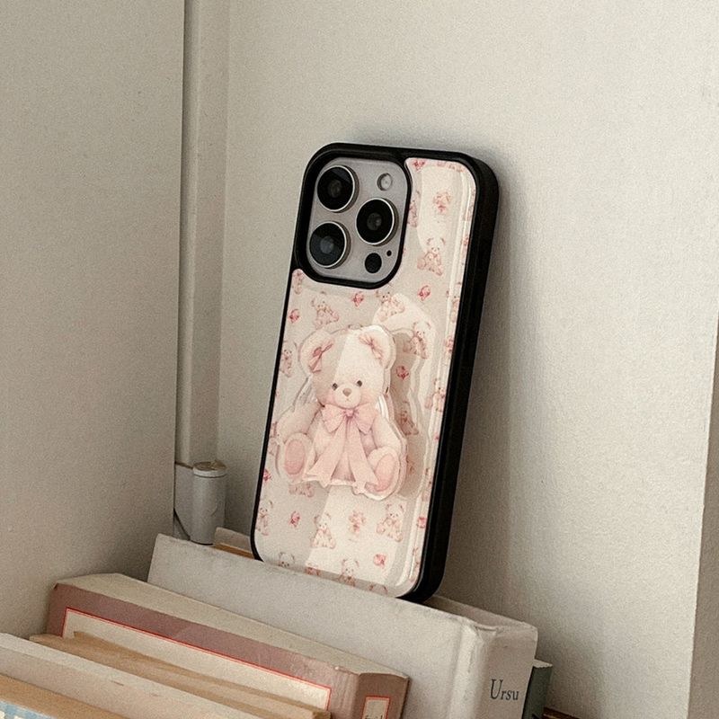 [Mademoment] pink bear acrylic smart tok