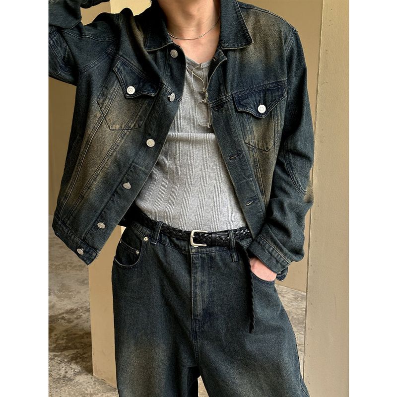 [SET UP가능] Tin wahing denim jacke