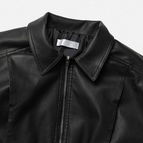 Onta cut leather bomber jacket