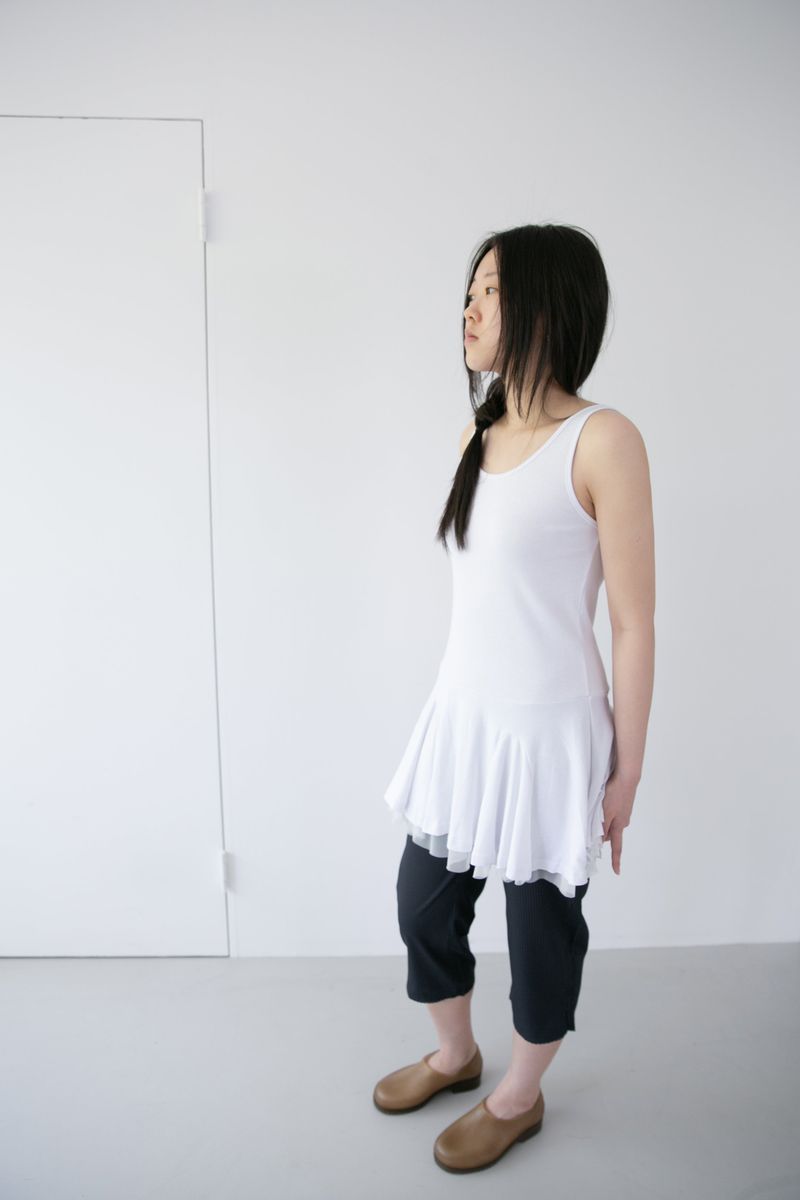 mesh layered sleeveless ops(2colors)