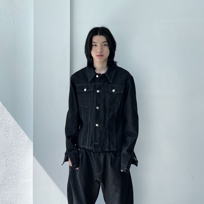 FADE MEET（フェードミート）の「Stitch Back Slit Cropped Jacket（Jackets/Outerwear）」