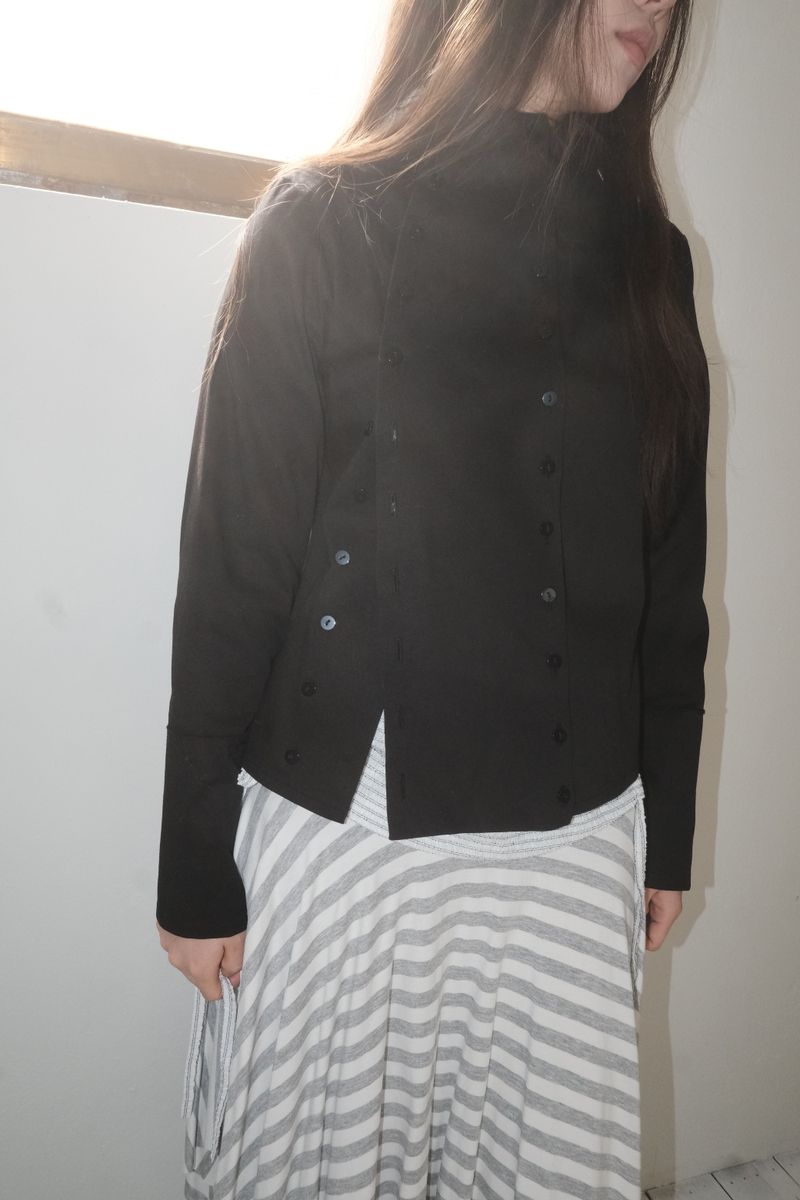 double button blouse JK