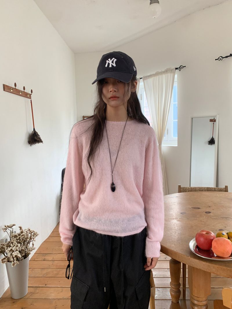 MOHAIR WHOLEGARMENT KNIT (3C)