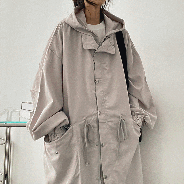 hijjoo（ハイチュー）の「[Detachable hoodie!] Hooded layered Tok Tok Long Bomber Jumper（Jackets/Outerwear）」