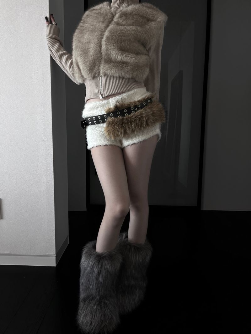 mohair micro short pants (2color)
