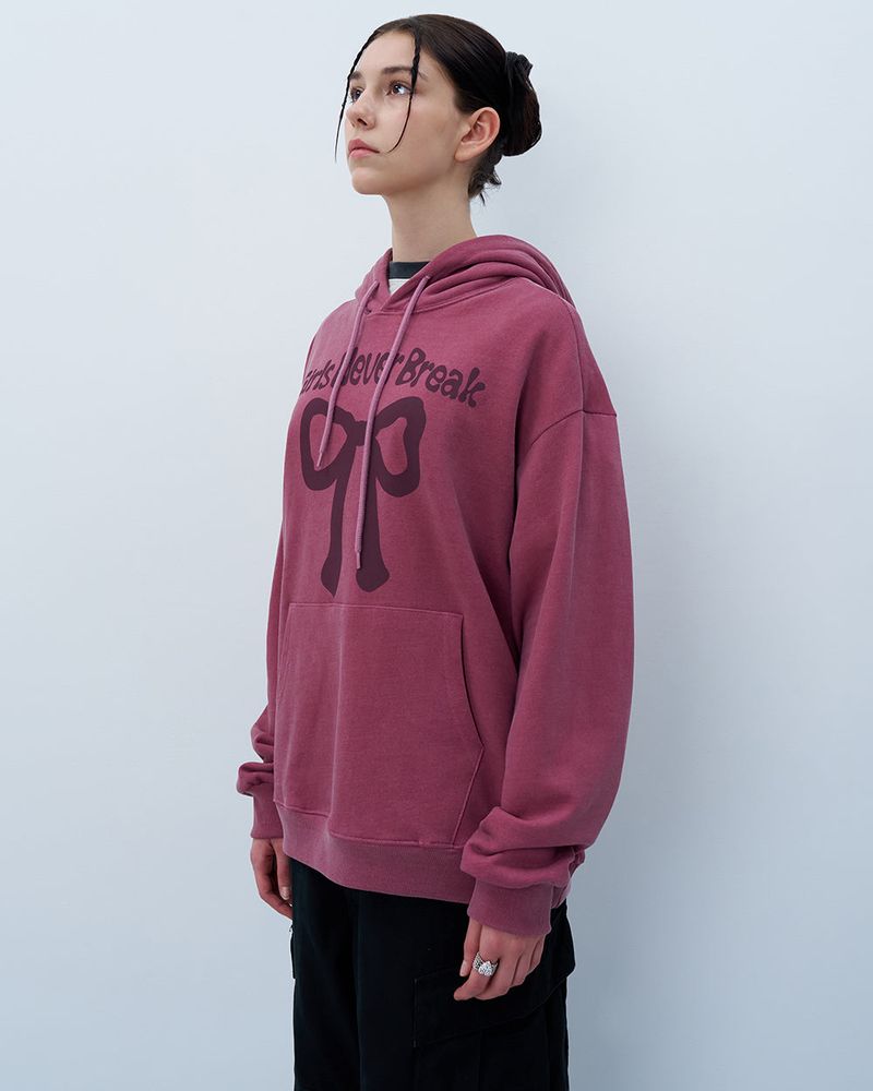 NEVER BREAK PIGMENT HOODIE-PURPLE