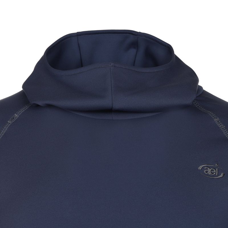 SLIT LONG SLEEVE HOODIE [BLUE]