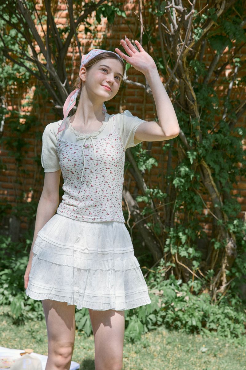 DOT FRILL SKIRT (2 COLORS)