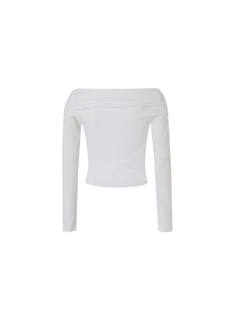 Off shoulder shawl top (Ivory)