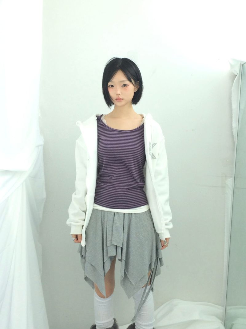 ribbonline wave skirt