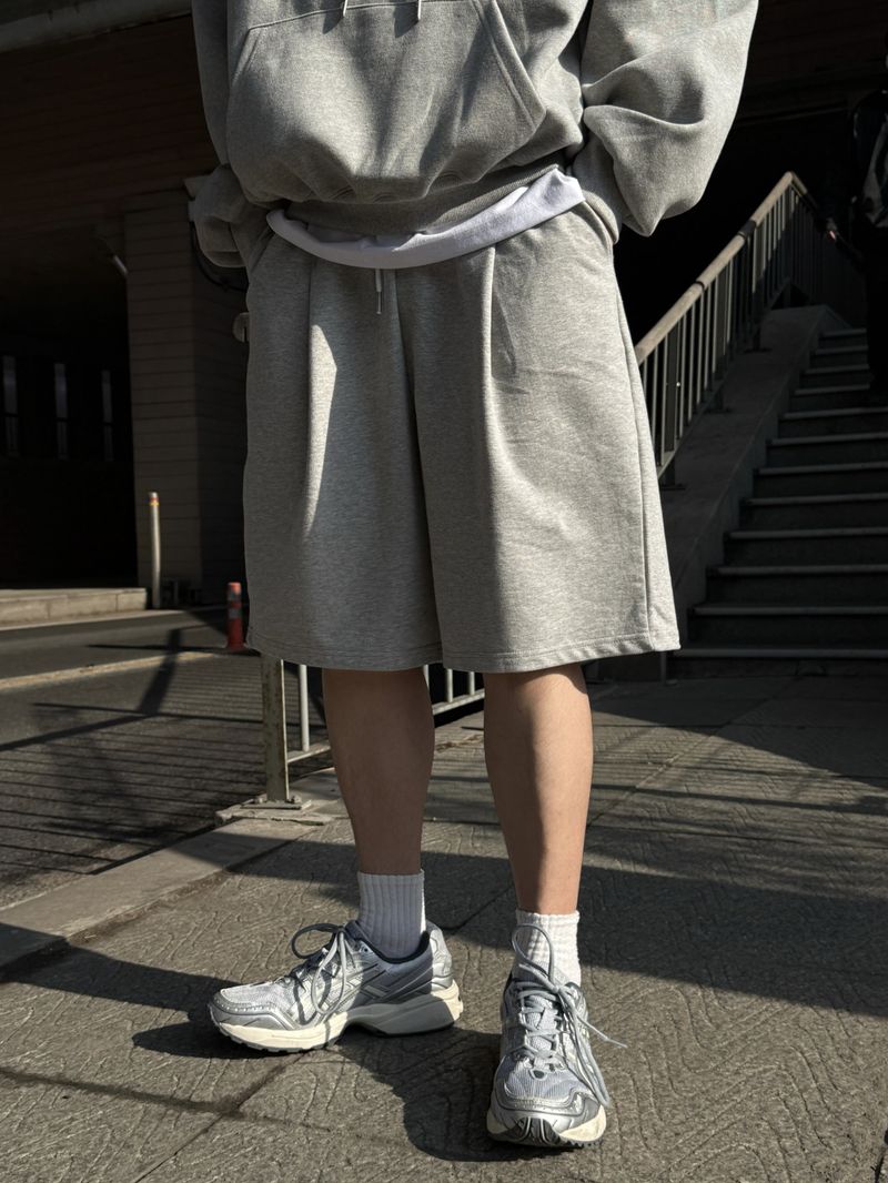 Half terry bermuda pants