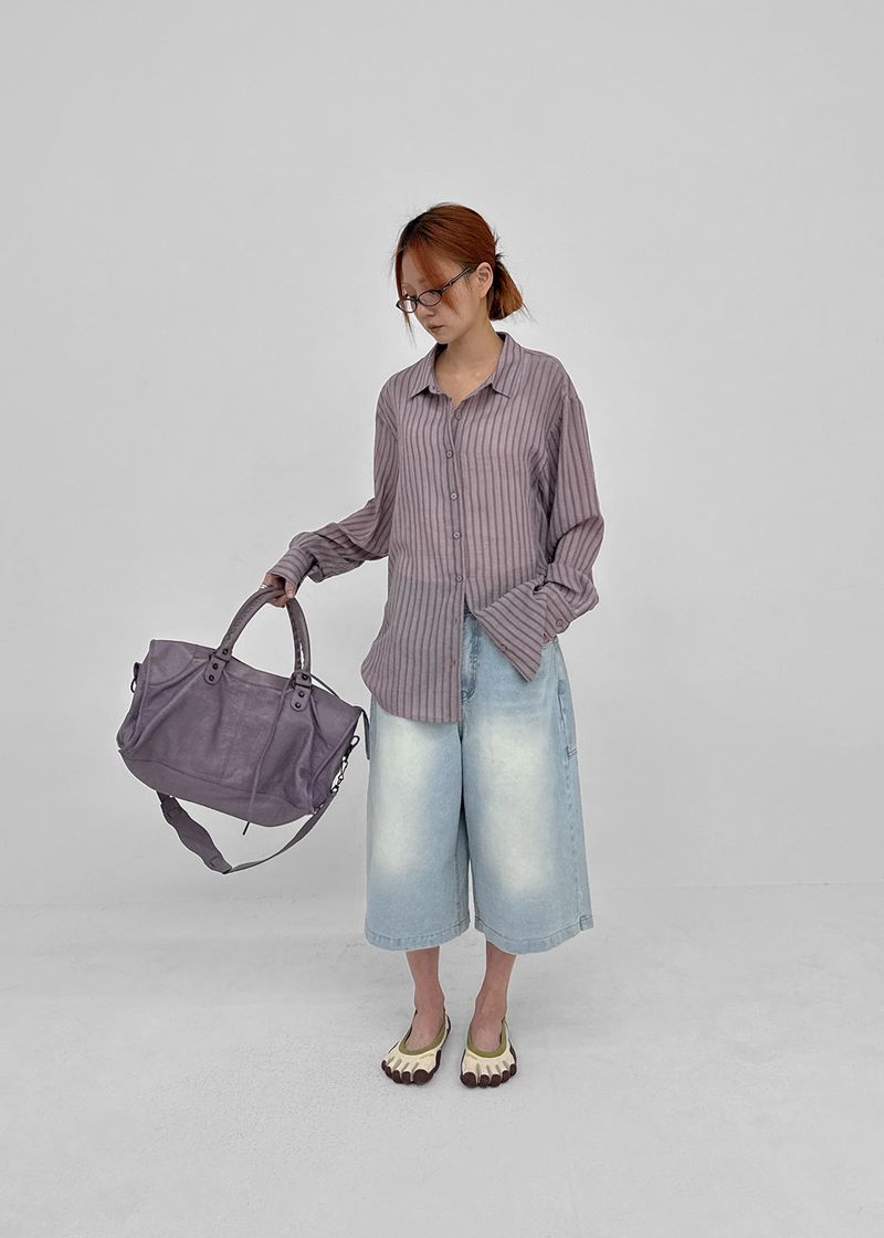 [MADE] Sinila Loose-Fit Stripe Shirt