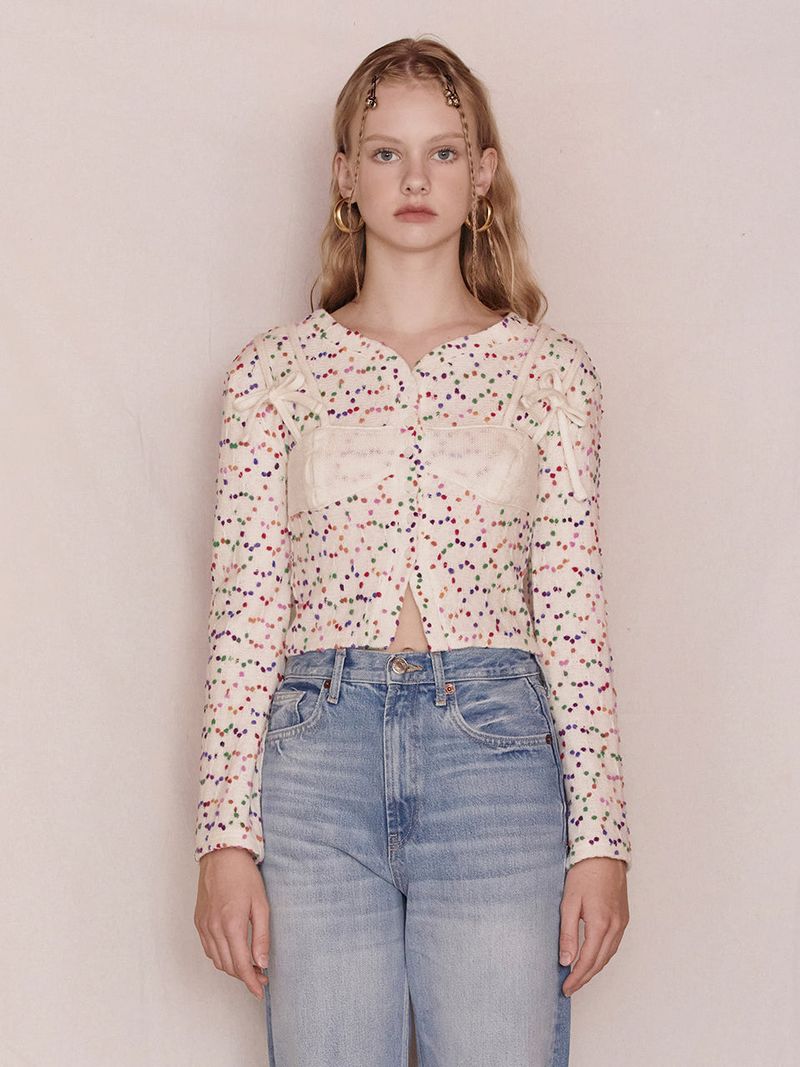 Bustier Layered Dot Knit