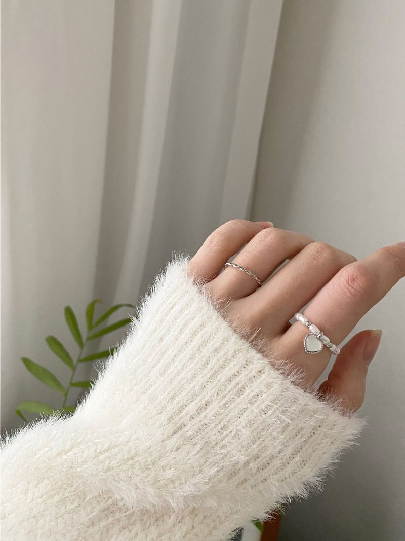 Shining Heart Layered Ring Set