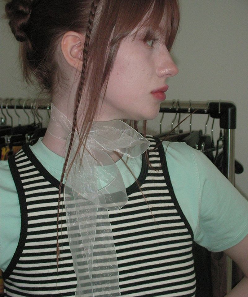 ZIZEMUSEUM（ジゼミュージアム）の「STRIPE SLEEVELESS (WHITE)（Tops）」