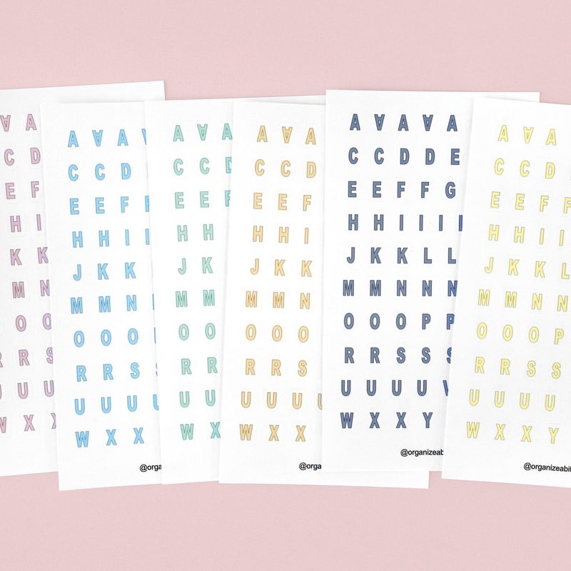 oab alphabet sticker set