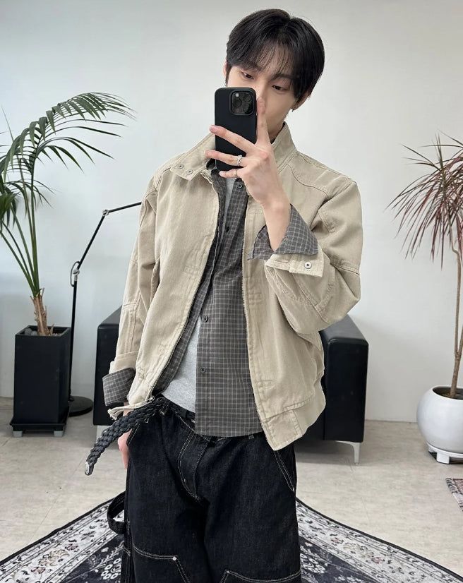 SATIIIZ（サティーズ）の「Deon Dyeing High Neck Crop Jacket（Jackets/Outerwear）」