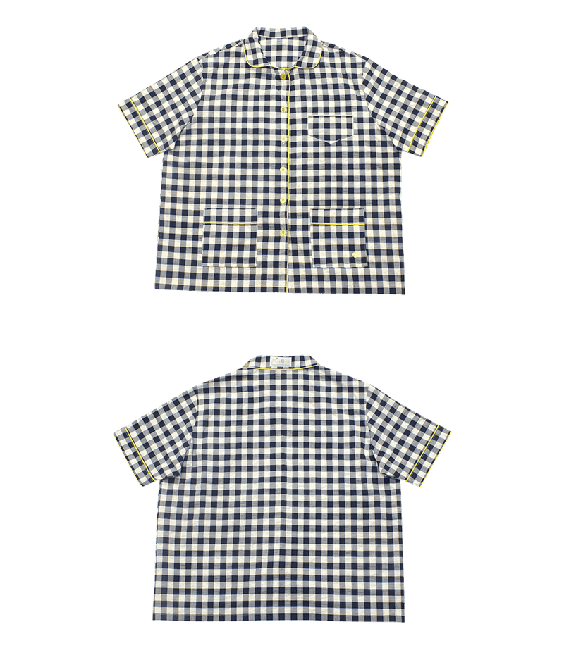 Checky Pajama set / Navy