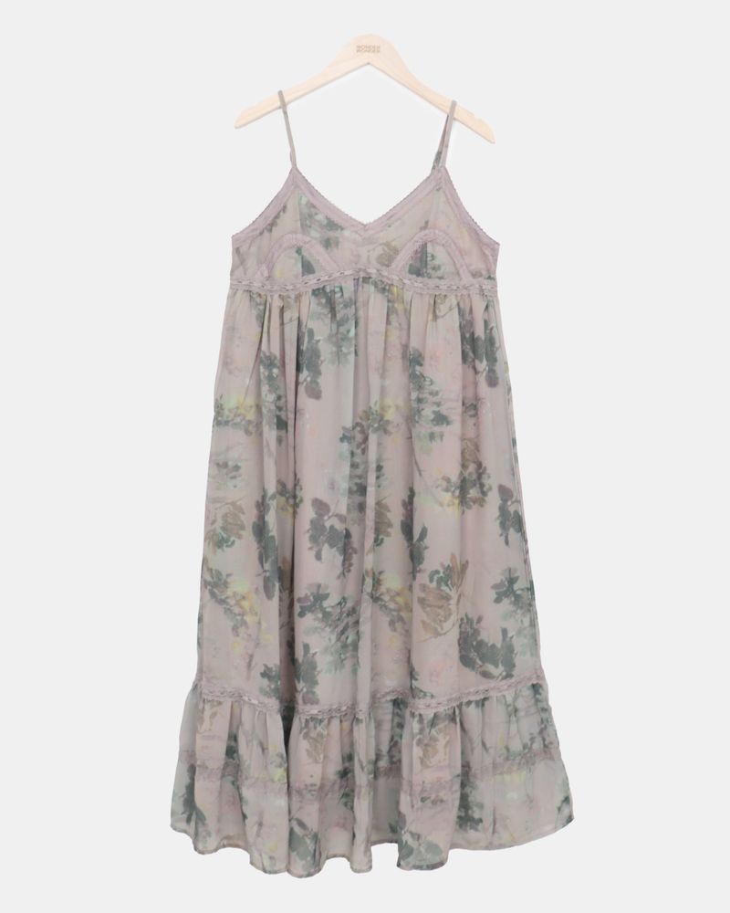 Drmon Lace Flower Long Bustier Dress