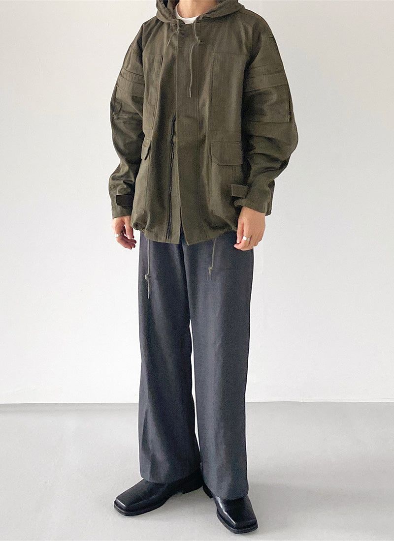 M65 military bomber hood jacket
