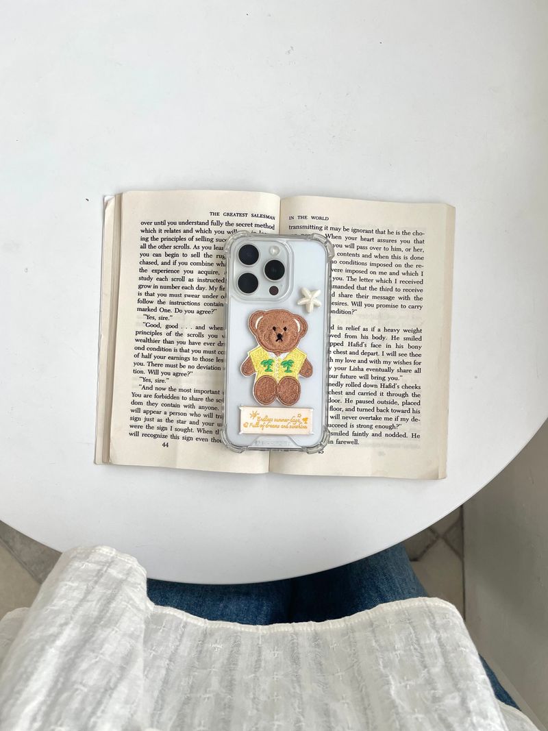HAWAIIAN TEDDY LABEL PHONECASE (YELLOW)