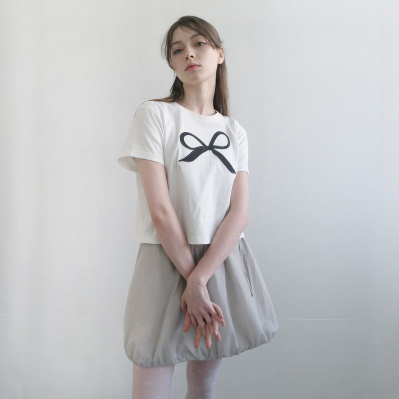 Gray Nylon Pumpkin Skirt
