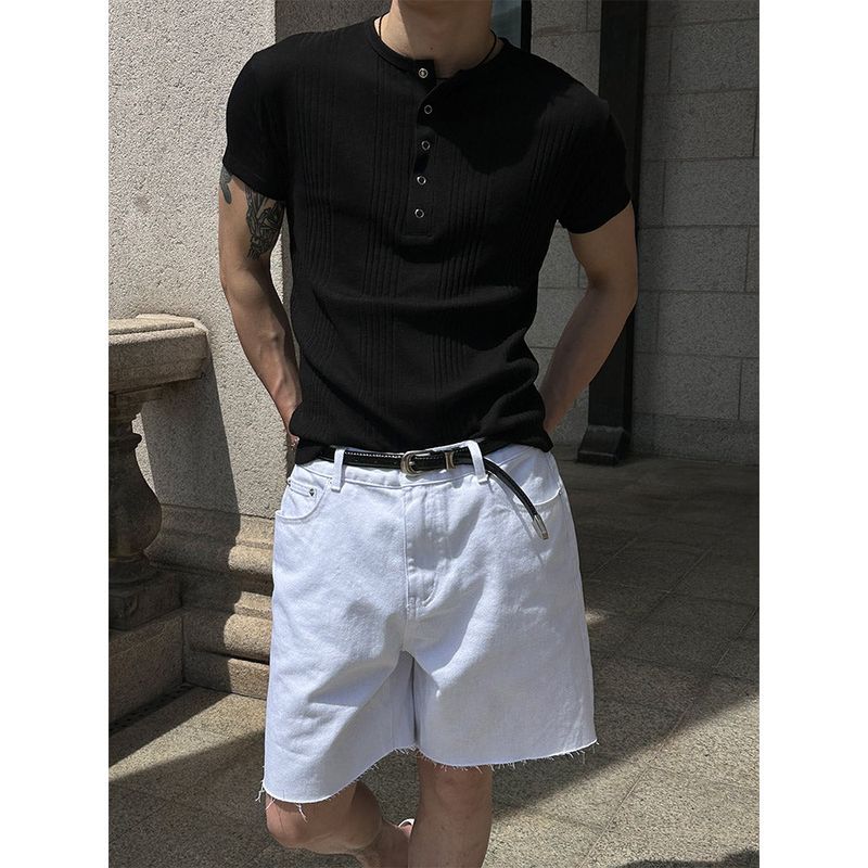 [S/S] Rough cutting short denim pants(2color)