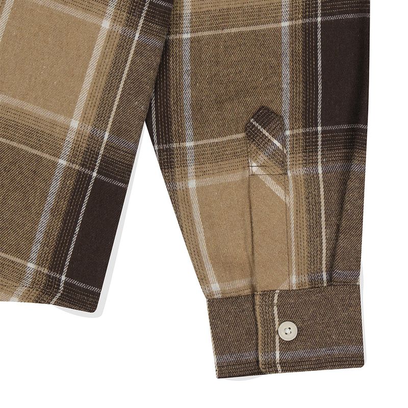 HOODED OMBRE CHECK SHIRT