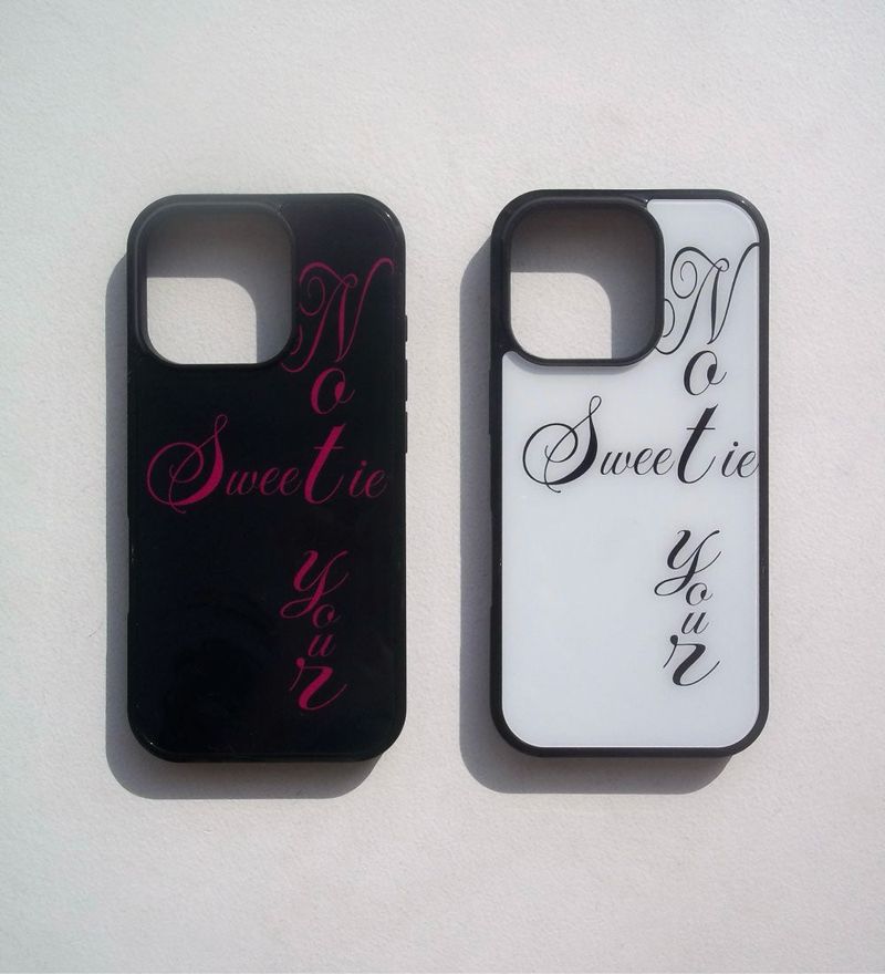 [MADE] not your sweetie glass bumper case(white)