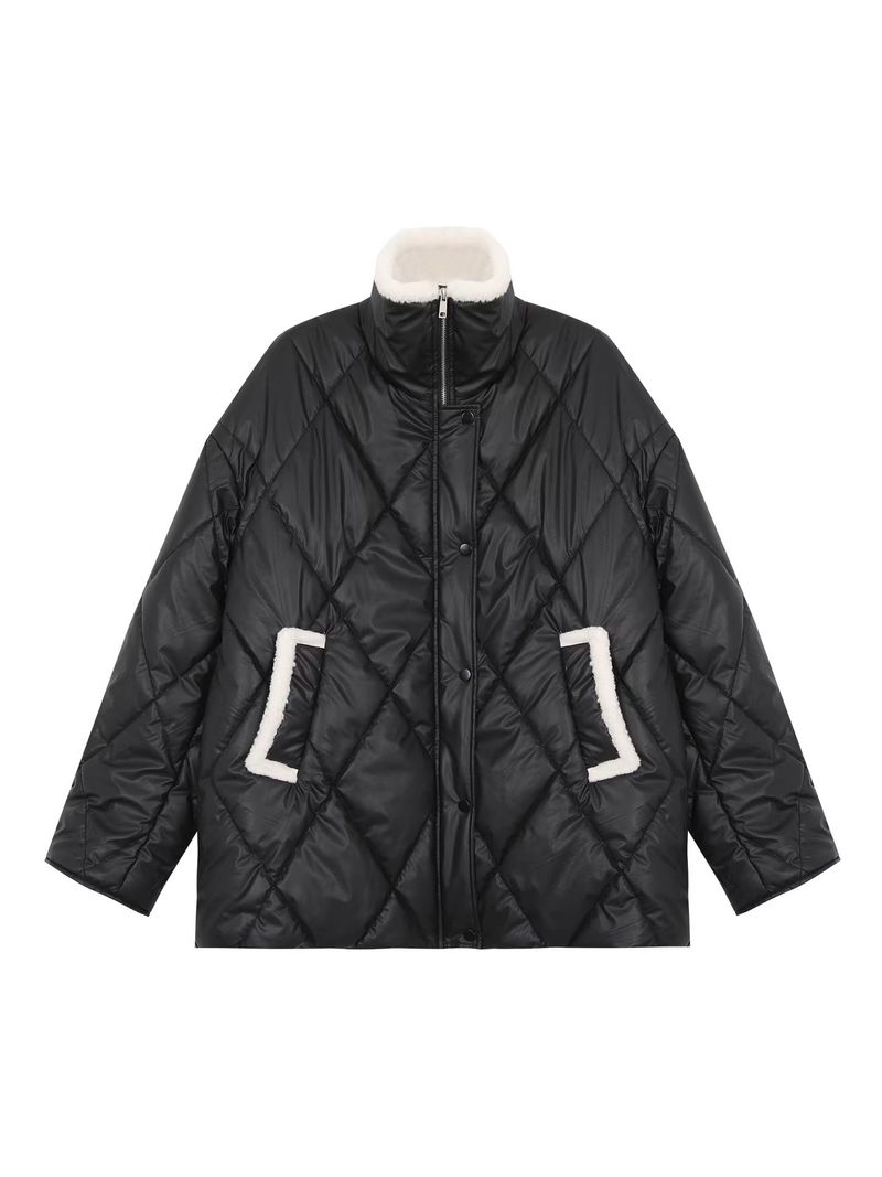 Highland Black Quilting Half Coat Jacket