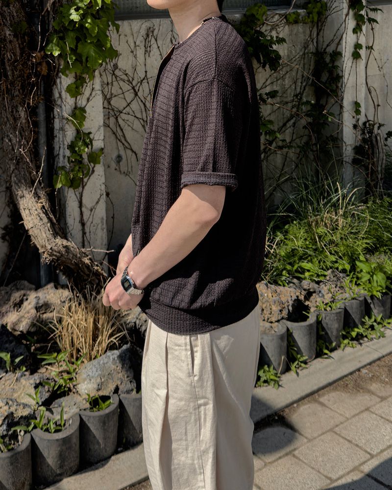 Rell Short Sleeve Knit Zip-Up