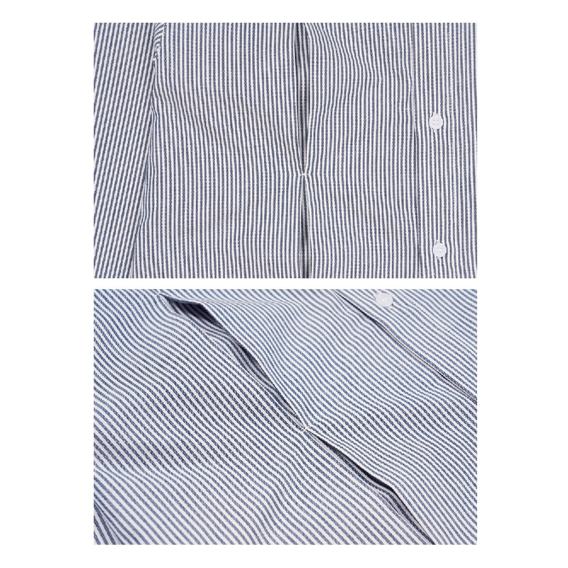 STRIPE CROP SHIRT_NAVY