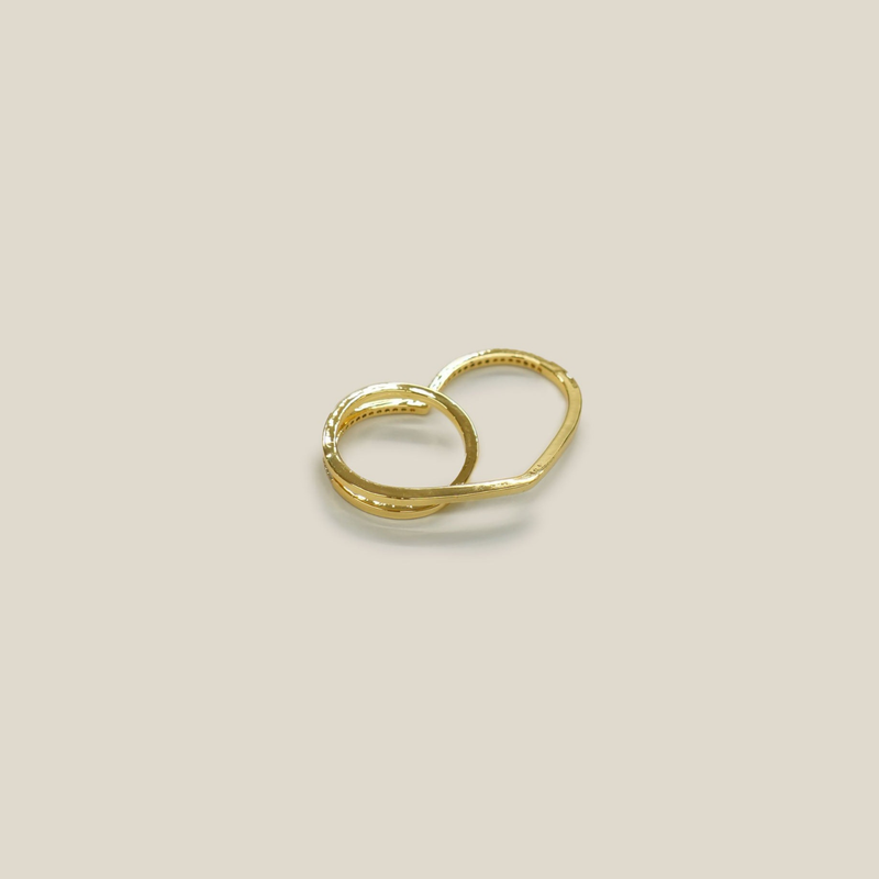 heart hoop ring
