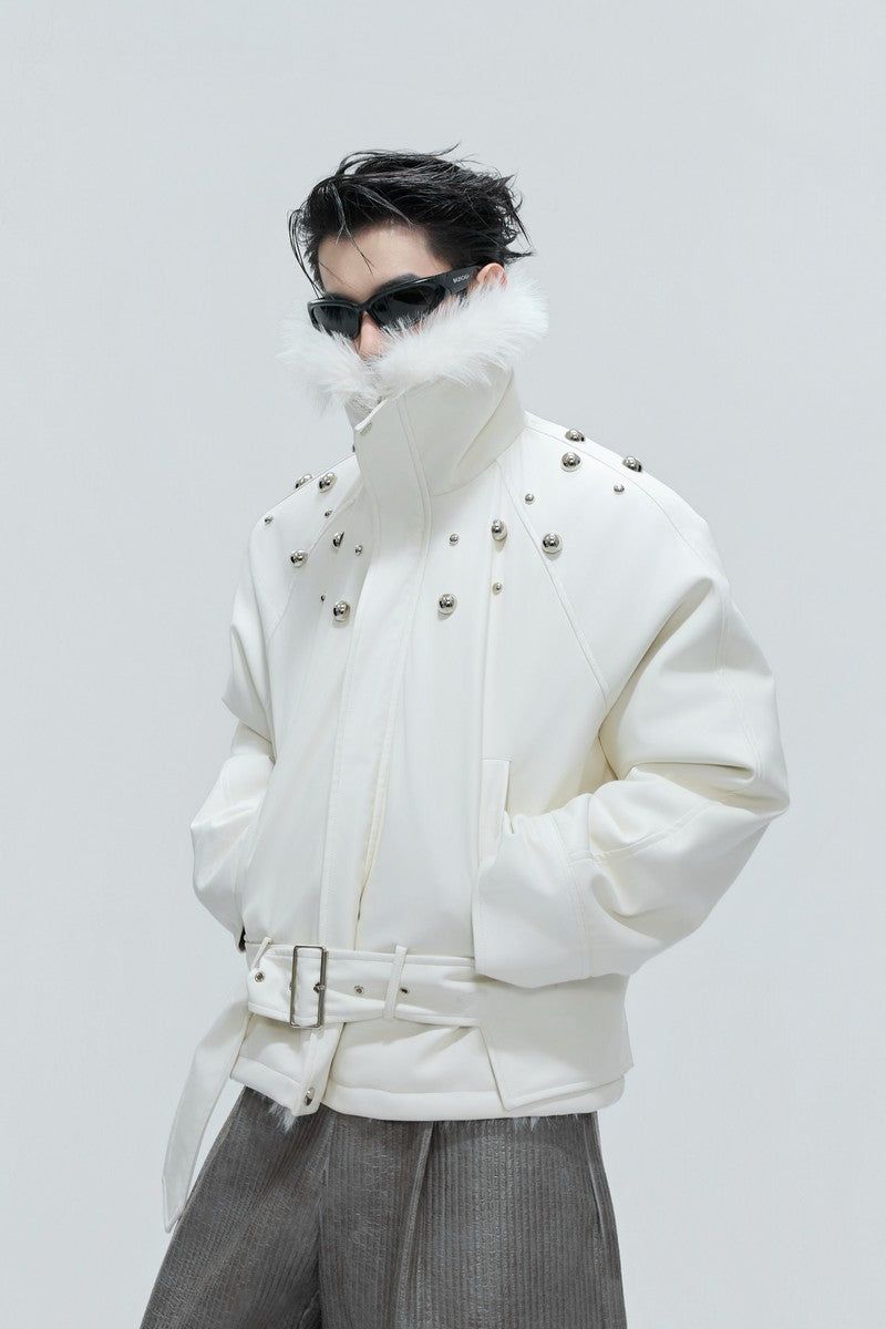 Argue Cultureの「Faux Fur Puffer Biker Jacket（Jackets/Outerwear）」