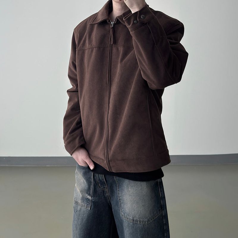 Luna suede padding jacket
