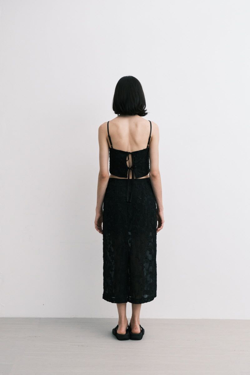 rose skirt (black)