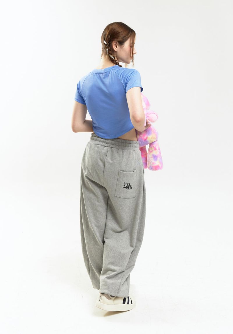Heart bunny Raglan Crop-T (blue)