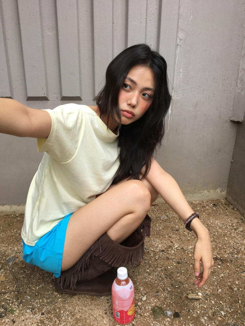 Neon button shorts (2color)