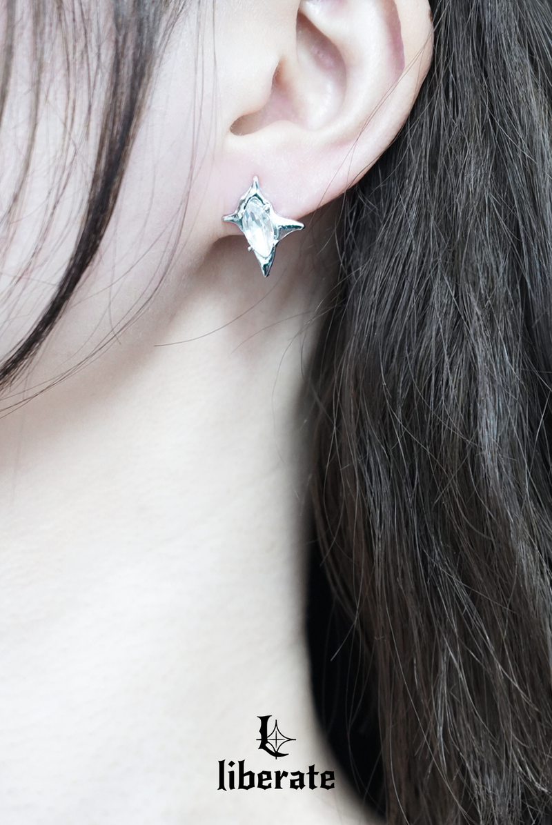 Crushed Square Cubic Earring