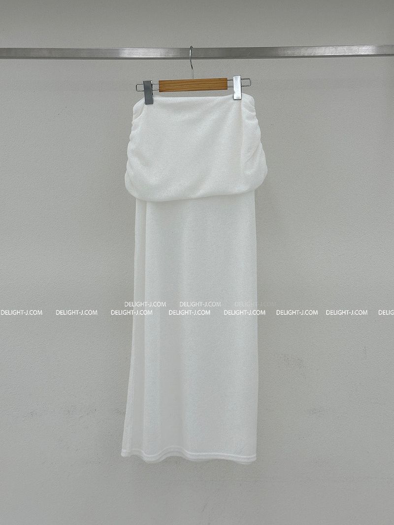 see-through layered maxi long skirt