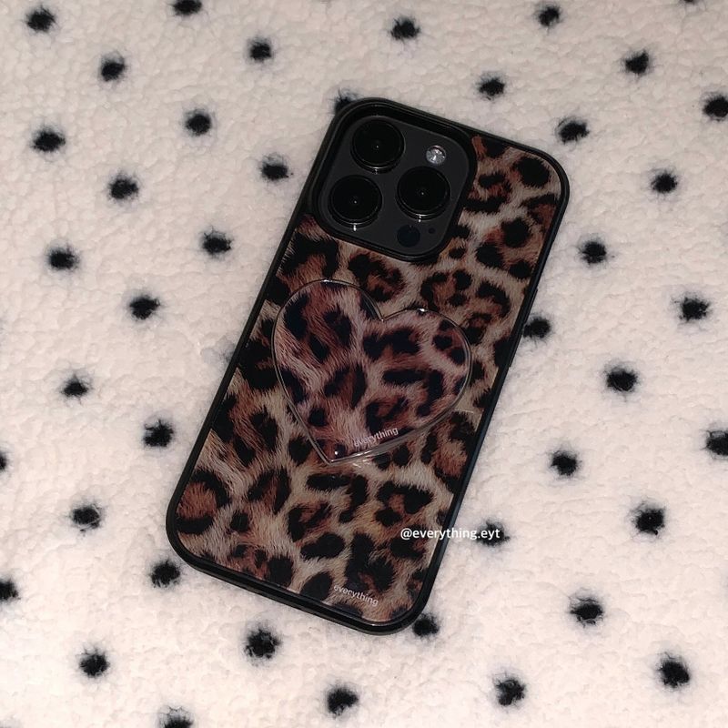 leopard fur heart tok (3 color)
