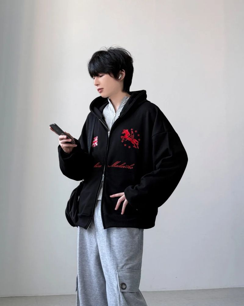 ハインド バルーン フード ジップアップ