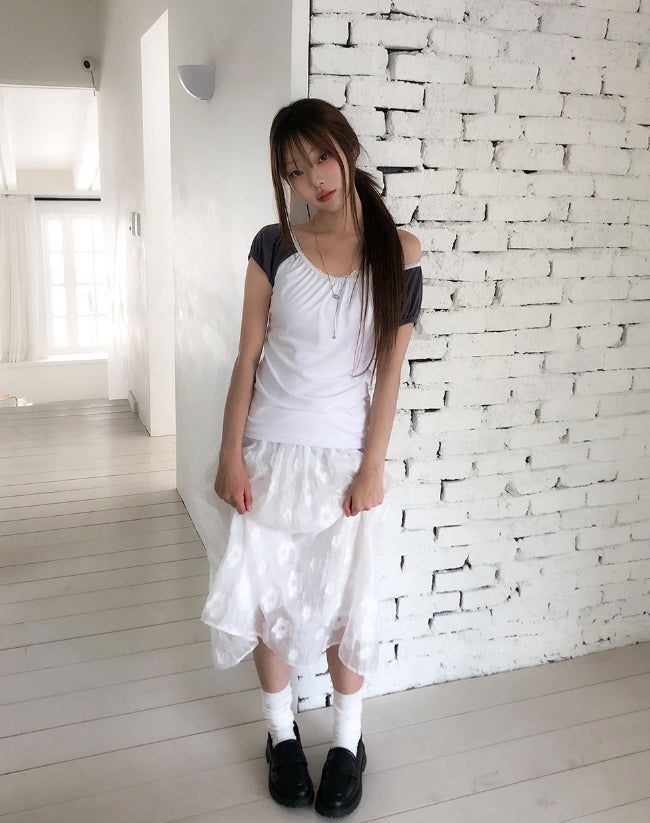 Mitz Lace Raglan Puff Short Sleeve
