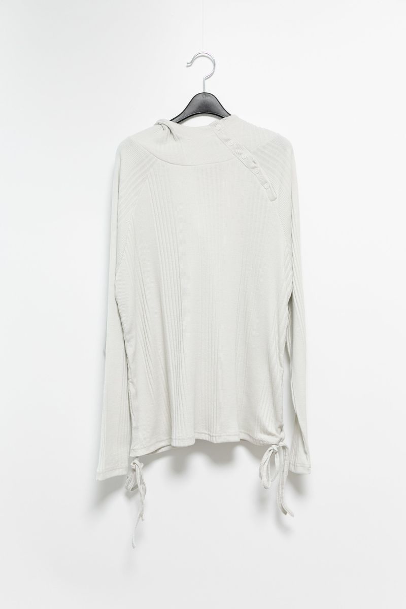 oblique button hood top(3colors)