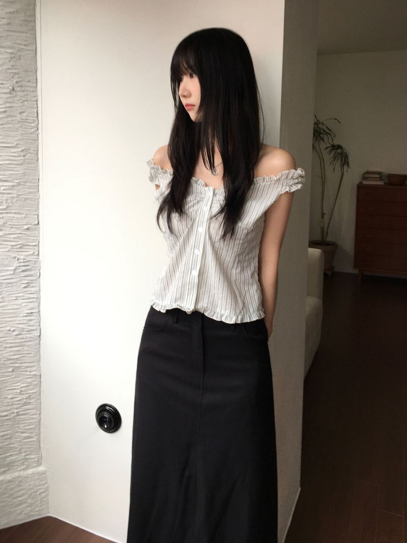 Flue Stripe Blouse (2 colors)