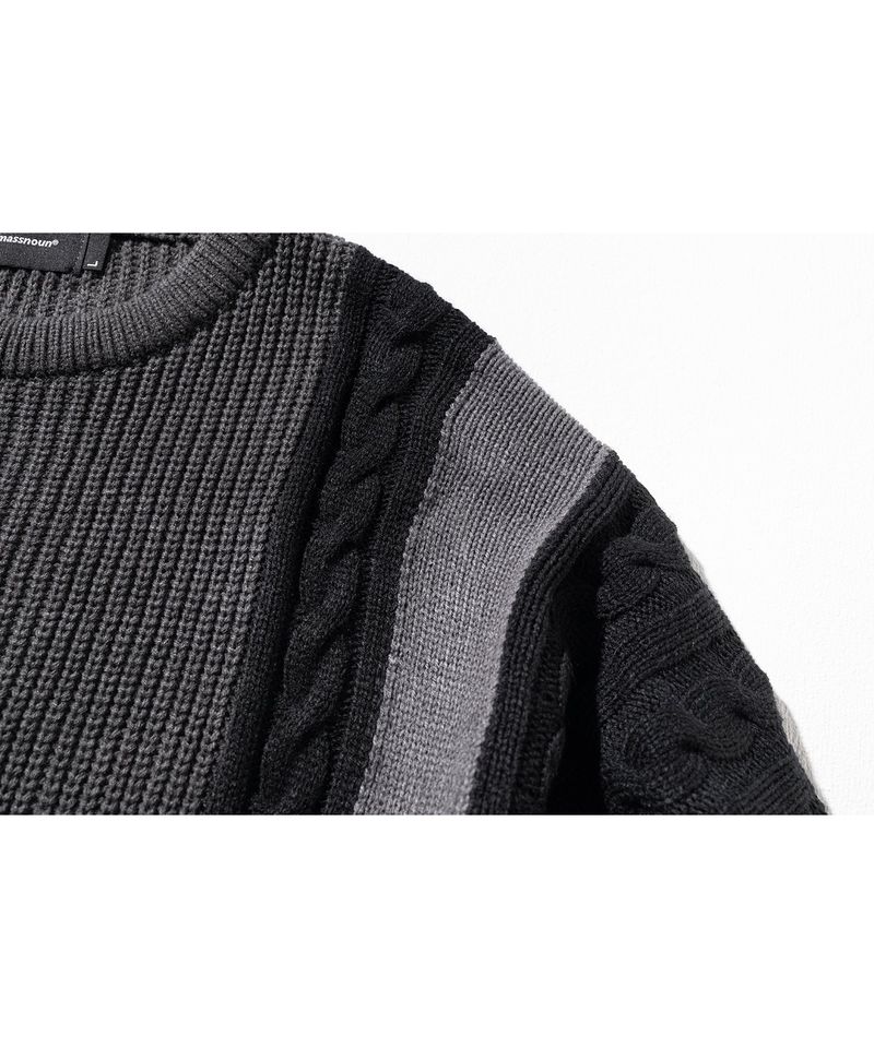 MULTIPLE INCISON CABLE KNIT MFONT002