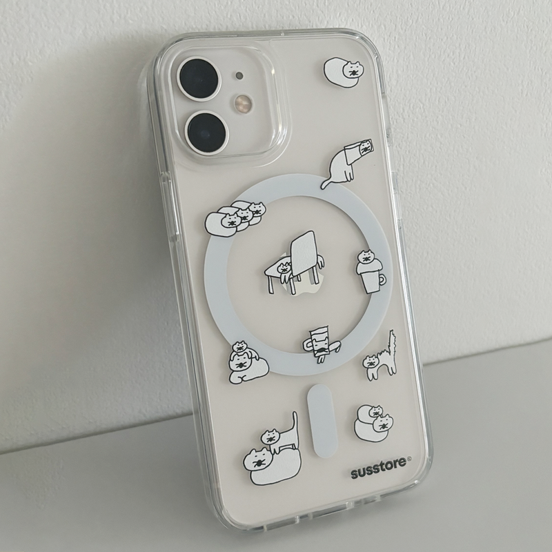 [MagSafe phone case] Peaceful cat phone case