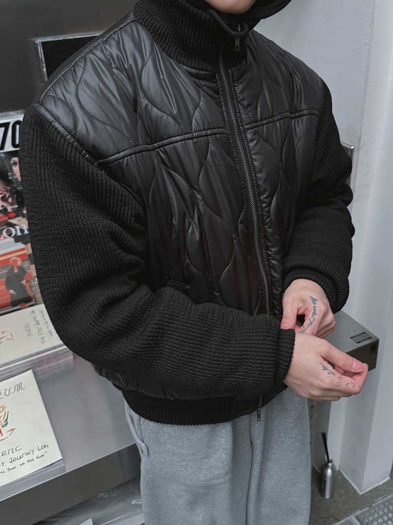 ASCLO(エジュクロ)の「ASCLO Knit X Quilting Padded Jacket (2color)(Jackets/Outerwear)」