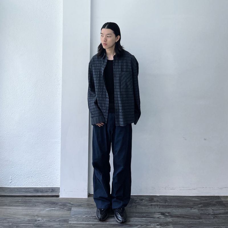 Dark Grid Texture Shirt