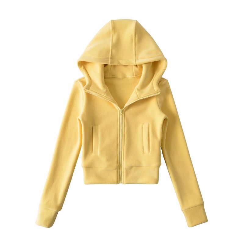 Emily Soft Crop Hoodie Zip-Up